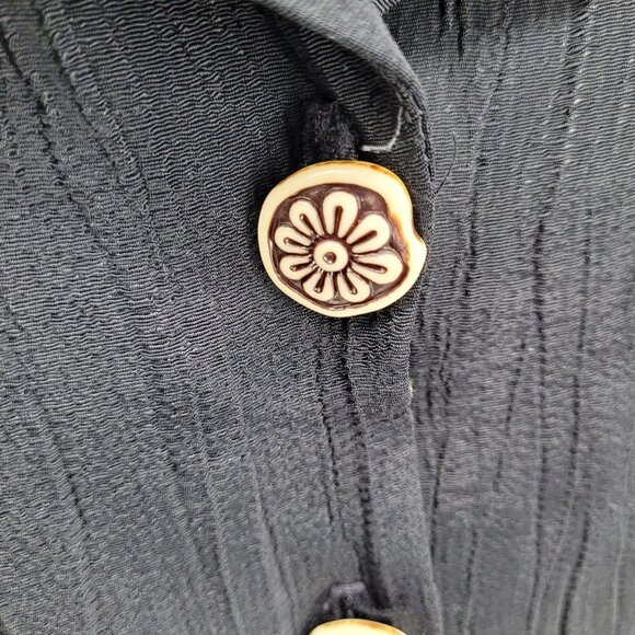 Ilyza New York Womens size 16 Black white button up NWT Deadstock - Picture 6 of 12